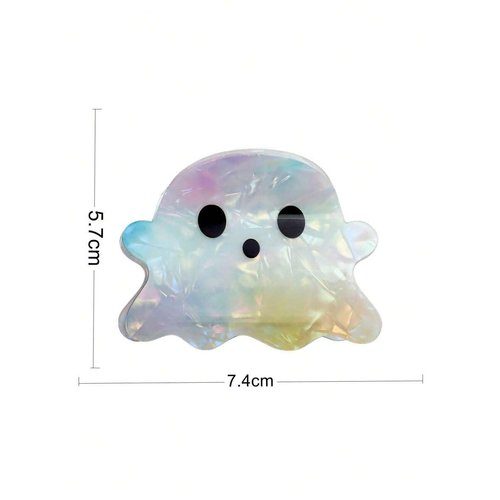 Halloween Hair Claw Clips Hair Claw for Women 1Pcs Cute Ghost Hair Claw Clips for Thick Hair Laser White Ghost Hair Clips Hair Clips Hair Clips Silver Halloween Clips Cute Hair Clips Accessories