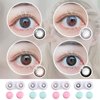 cauyuan Contact Lens Case，Portable Travel Contact Lens Box with Mirror Tweezers Remover Tool Solution Bottle for Travel & Home