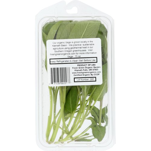 FRESH GREEN ORGANICS Organic Sage Herbs, 0.75 OZ