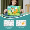 8 Packs Predrawn Canvas for Painting Kids Painting Canvas for Kids Painting Kits for Kids 4-8, 48 Paints, 8 Brushes 2 Easels, 8 6x8 Printed Canvas to Paint for Girls Boys and Beginners