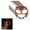 Tiger Face Tattoos, 6-Sheet Tribal Tiger Temporary Face Tattoo Kits, Tiger Head Body Decal Set for Men Women Adults Kids Halloween Costume Accessories and Parties