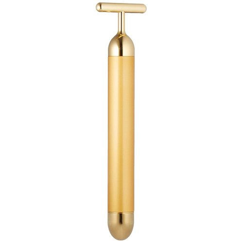 DANGSHAN Beauty Bar 24k Golden Pulse Facial Massager, T-Shape Electric Sign Face Massage Tools for Sensitive Skin Face Pull Tight Firming Lift