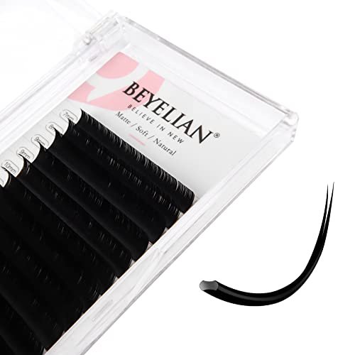 BEYELIAN Eyelash Extensions, Individual Lashes, 0.20mm D Curl 7-15mm Super Matte Classic Lash Extensions, Ellipse Flat Eyelash Extension, Mixed Tray for Professional Salon Use
