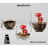 Mushroom Salt Cellar With Lid and Spoon Ceramic Salt Box Brown Salt Holder With Lid Salt Container Salt Bowl Salt Dish With Bamboo Spoon