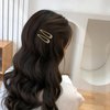 Cptots Small Hair Barrettes For Women No Slips Metal Snap Hair Clips For Thin Hair And Fine Hair,Brown Yellow,20 PCS,1.97 x 0.5 Inches