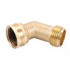 Brass Garden Hose Elbow Connector 45 Degree Hose Elbow Fitting Quick Swivel Connect 3/4" Garden Hose Thread 2pcs with Extra 6 Pressure Washer