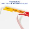 Avery 8 Tab Dividers for 3 Ring Binder, Easy Print & Apply Clear Label Strip, Index Maker Customizable Multicolor Tabs, 5 Sets (11419)