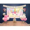 XYJolivian Unicorn Backdrop Happy Birthday Party Decorations for Girls Princess Children's Birthday Party Decorations Studio Props 6x3.6FT
