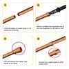 Aienxn 6PCS HVAC Repairing Set, Boring Drill Bit Air Conditioner Copper Tube Expander Manual Copper Pipe Swage Soft Copper Tubing Tool Bit with 1/4'', 3/8'', 1/2'', 5/8'', 3/4'', 7/8'' Bits Q-M-045