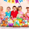 Gerrii 16 Pieces Jungle Animal Drawstring Bags Cartoon Animal Safari Goodie Bags Safari Party Favors for Boy Girl Birthday Baby Shower