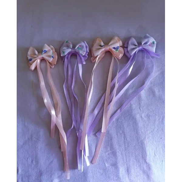 Generic Hair Bow Tie for Girls, Multicolors(Pack of 2)