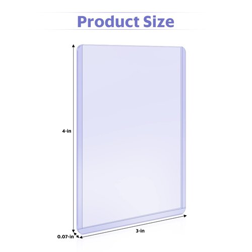 200 Card Sleeves Top Loaders for Cards, Baseball Card Protectors Hard Plastic, 3"x4" Toploaders Card Holder for Baseball Cards, Football Cards (100 Toploaders + 100 Penny Sleeves)