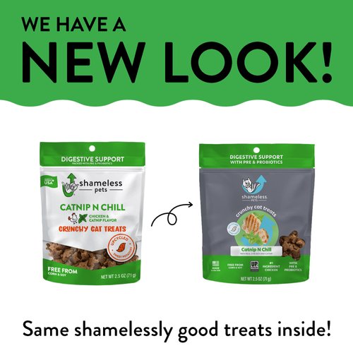 Shameless Pets Digestive Health Catnip Chicken Crunchy Cat Treats