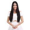 REECHO 24" Straight Long 4 PCS Set Thick Clip in on Hair Extensions Natural Black