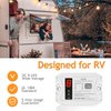 VITITE RV Propane Gas Detector, Digital RV Propane/LPG Gas Alarm, DC 12V - Designed for Motorhome Travel. 85dB Alarm; (Surface ＆ Flush Mount- White R501)