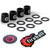 Fireball Dragon Precision Aluminum Spacers and Speed Rings Set for Skateboards and Longboards - 4X Skateboard Spacers 8X Skateboard Washers
