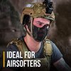 OneTigris 6" Foldable Half Face Mesh Mask Military Style Comfortable Adjustable Tactical Lower Face Protective Mask (OD Green)