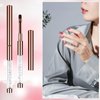 2Pcs Oval UV Gel Nail Brush Rhinestone Handle Nail Art Design Brushes Nail Drawing Pen Gel Brushes for Nails