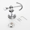 BATHSIR Crystal Robe Hook, Chrome Towel Hook for Bathroom Wall Mounted Silver Double Coat Hook