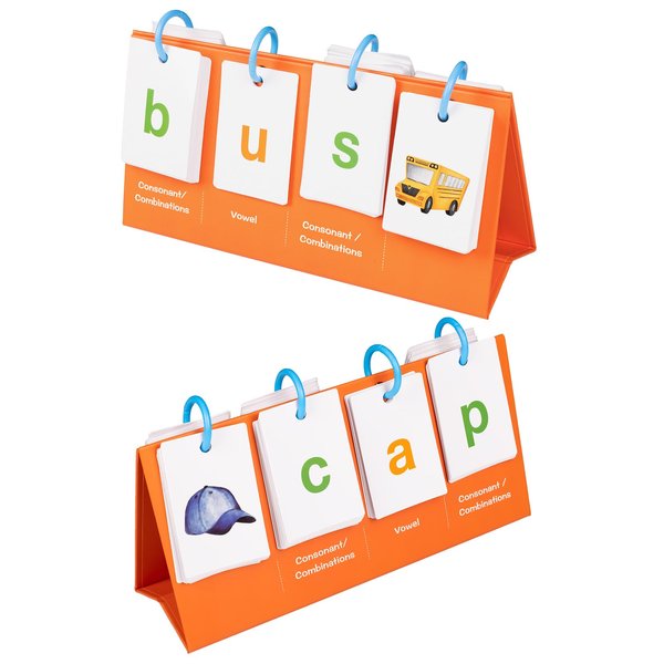 Tichgeim CVC Word Games Classroom Pocket Chart, Sight Words Flash Cards for Kindergarten Learning Activities, Phonics Games Blending Board for Kids Learn to Read