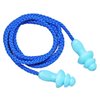25 Pairs Corded Ear Plugs Soft Silicone Reusable Earplugs Noise Cancelling for Hearing Protection, Sleeping (Blue)