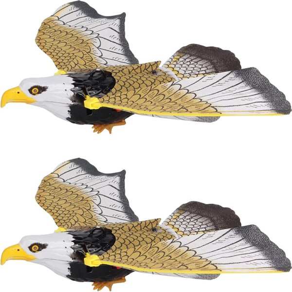Vaguelly 2pcs Bird Toy Automatic Hanging Eagle Catnip Toys Flying Toy Electronic Flying Bird Portable Kids Plaything Adorable Music Toy Kid Toys to Rotate Plastic Kitten Children's Products