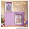 MEIEST Christmas Tree Picture Frame Building Blocks Set,Creative Xmas Building Set with Exquisite Frame,Fantasy Building Bricks Toys,Home Decor (Purple)