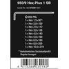 Wera - 5073391001 Hexagon 950 PKL/9 SB L-Key Set, BlackLaser, Ballpoint Hex Key, 9 Piece