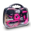 Toddler Girl Tool Set (Pink) with Carrying Case, Electronic Toy Drill & Vest – Pretend Play Tolls Kit with Safety Goggles, Gas Shield, Tape Measure, Saw, Bubble Level, Screwdriver, Nuts & Bolts