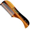 KENT 81T "Freddie" Handmade Beard Mustache Comb - Extra Small. Unbreakable Fine Toothed Beard and Moustache Combs Pocket Size for Facial Hair Grooming. Hand-Made Saw-Cut & Polished
