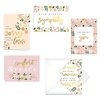 Canopy Street Modern Floral Sympathy Cards / 25 Sympathy Cards / 5 Floral Thinking Of You Greeting Card Designs / 4 5/8" x 6 1/4" Condolences Note Cards