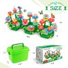 SpringFlower Gifts Toys for Girls 3 4 5 6 7 Years Old, Flower Garden Building Kit with Storage case,Educational STEM Toy and Preschool Garden Play Set for Toddlers, 148pcs