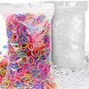 YGDZ 4000pcs Elastic Hair Bands, Clear Hair Elastics Small Mini Girls Rubber Bands Baby Kids Toddlers Hair Ties(2000pcs Clear + 2000pcs Colorful)