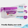 Index Card Holder Purple, 3x5 Note Flash Card Organizer Case, Index Card File w/flip top, Notecard Recipe, Holder, Holds 250 Cards, Also Available in Red, Green, Blue, Grey, Pink (1 PC) – by Enday