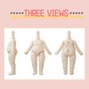YMY Pear Shaped Doll Body 1/12 Scale Cute Fat Action Figure Suitable for YMY 1/12 1/8 BJD GSC Doll Head （Light Tan）