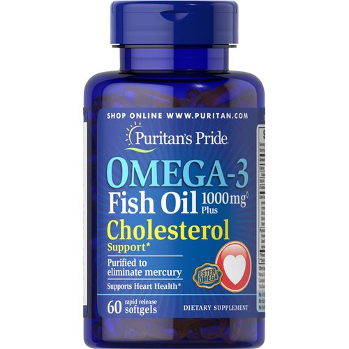 Puritan's Pride Omega-3 Fish Oil Plus Cholesterol Support**