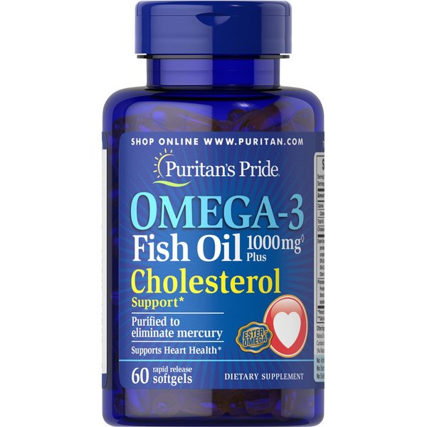 Puritan's Pride Omega-3 Fish Oil Plus Cholesterol Support**