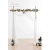 Floroom Wedding Arch Draping Fabric 2 Panels 20Ft White Chiffon Fabric Drapes Arbor Drapery Wedding Ceremony Reception Swag Decorations