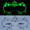 Coridy Face Gems Adhesive Glitter Jewel Tattoo Sticker Halloween Gems Rave Party Body Makeup for women (C-round)