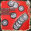 Sinload 8 Pieces Race Car Party Decorations Wheel Tire Garland Banners Car Tyre Paper Cutouts for Racing Car Birthday Party Favors Classroom Supplies