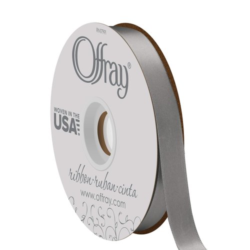 Double Face Satin Ribbon, 50 Yards, Pewter