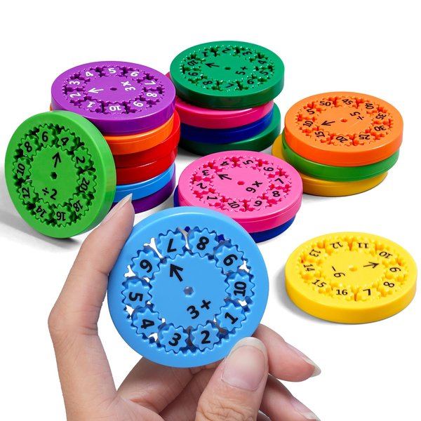 Math Fidget Spinners, Stress Relief Sensory Fidget Toys for Kids, Math Fact Fidget Spinner, Learning Addition Subtraction Multiplication Division, Rotatable Spinner Game for Classroom Prizes