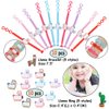 foci cozi Llama Party Favors Supplies - Llama Bracelet Ring Necklace Keychains Hair Clips Puffy Sticker Gift Bag Alpaca Toys Gift for Kids Birthday School Prizes Rewards(60 pcs)