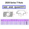SpzcdZa 2020 Series T Nuts,105pcs M4 Sliding T Slot Nut Hammer Head Fastener Nut Nickel Plated Carbon Steel, M4 Half Round Roll in T-Nut for 2020 Series Aluminum Extrusion Profile