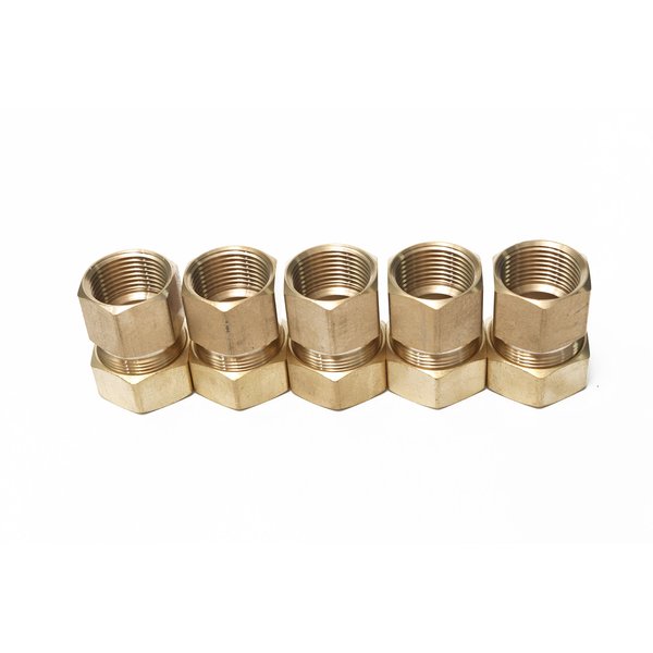 LTWFITTING Brass 7/8-Inch OD x 3/4-Inch Female NPT Compression Connector Fitting(Pack of 5)