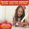 Toysery Fire Truck Toy - Fire Trucks for Toddlers 3-5 - Toy Fire Truck with Flashing Lights & Siren Sounds for Kids, Extendable Rotating Ladder, Bump and Go Action. Firetruck Toys 3-5 years old