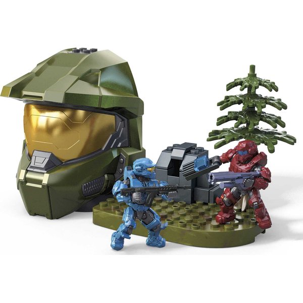 Mega Halo Stockpile Construction Set with Spartan Helmet, Building Toys for Boys, Ages 8+