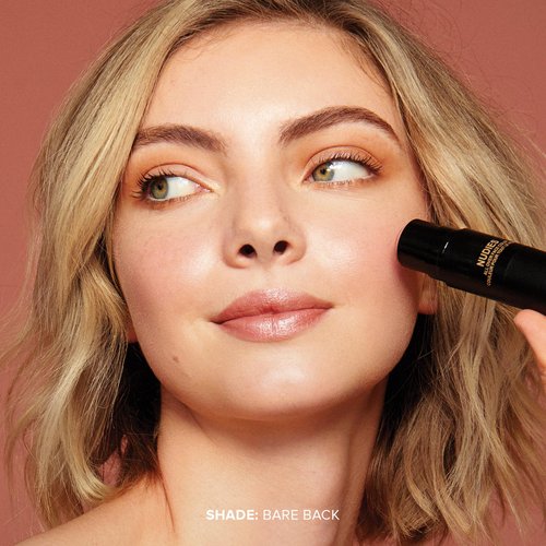 Nudestix Nudies Matte Cream Blush Stick 3-in-1 All Over Face Color - Blush Stick for Cheeks Eyes and Lips - Cream Blush for Cheeks w/Blending Brush (Bare Back)