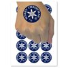 Merry Christmas Holiday Snowflake Temporary Tattoo Water Resistant Fake Body Art Set Collection - 15 2" Tattoos (1 Sheet)