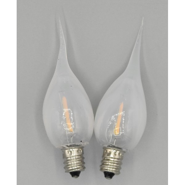 On The Bright Side LED 1 watt / 10 watt Equivalent c7 Filament Silicone Light Bulb - Clear/Pack of 2